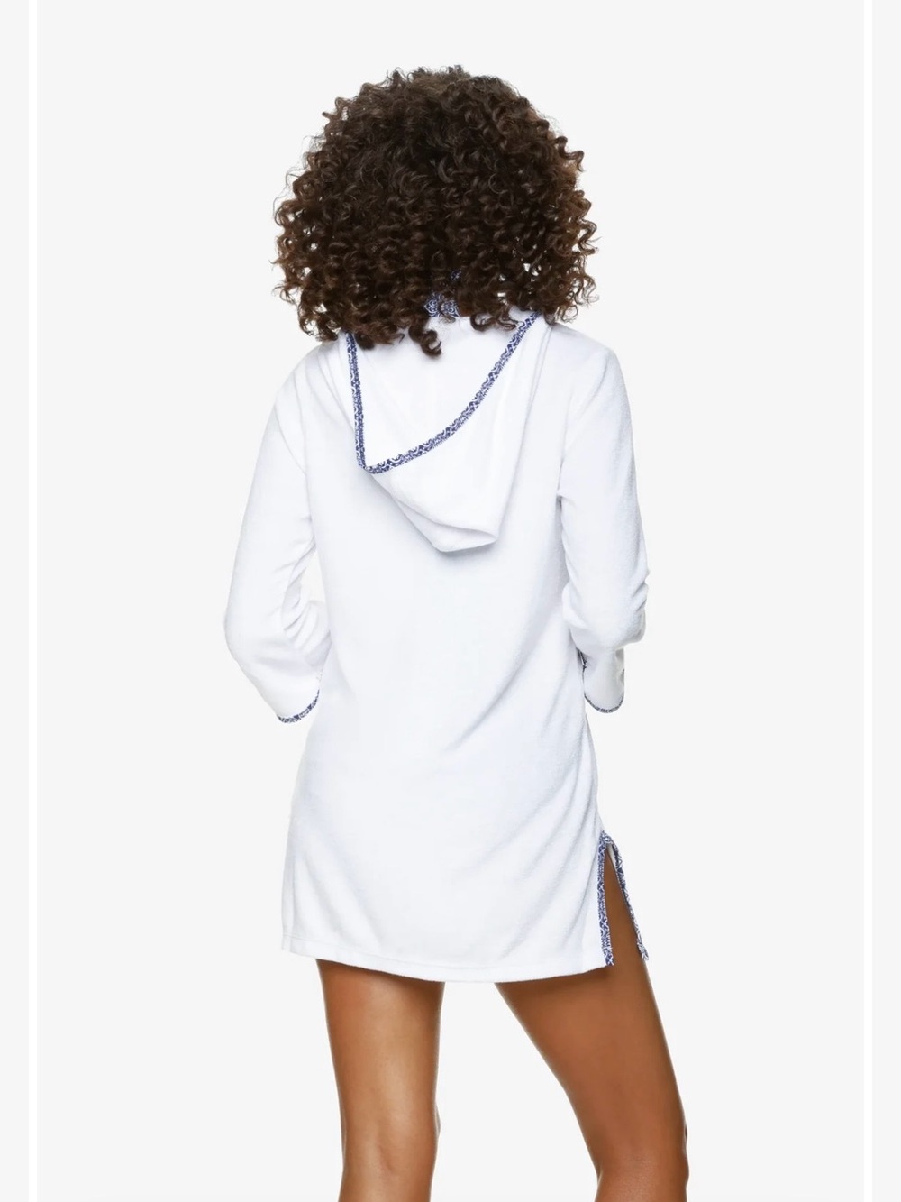 Helen Jon Hooded Terry swim coverup Tangier - Picture 5 of 6